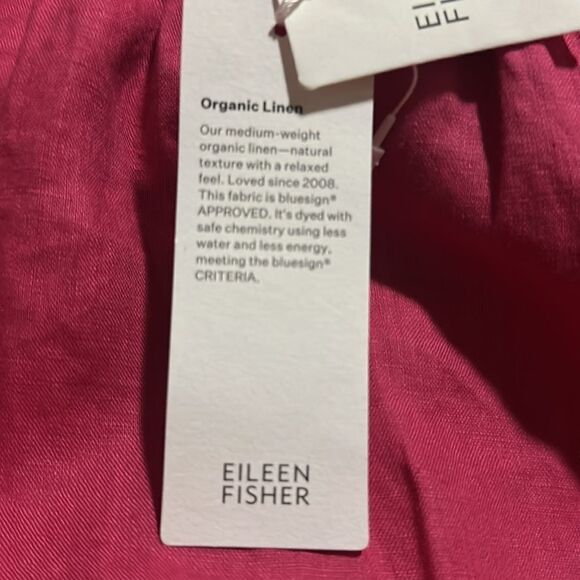 Eileen Fisher 100% Organic Linen Cami Midi Dress Flame women’s X-Large - Picture 4 of 4